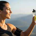 Mujer sudada por tomar agua