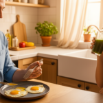 Pareja Desayunando