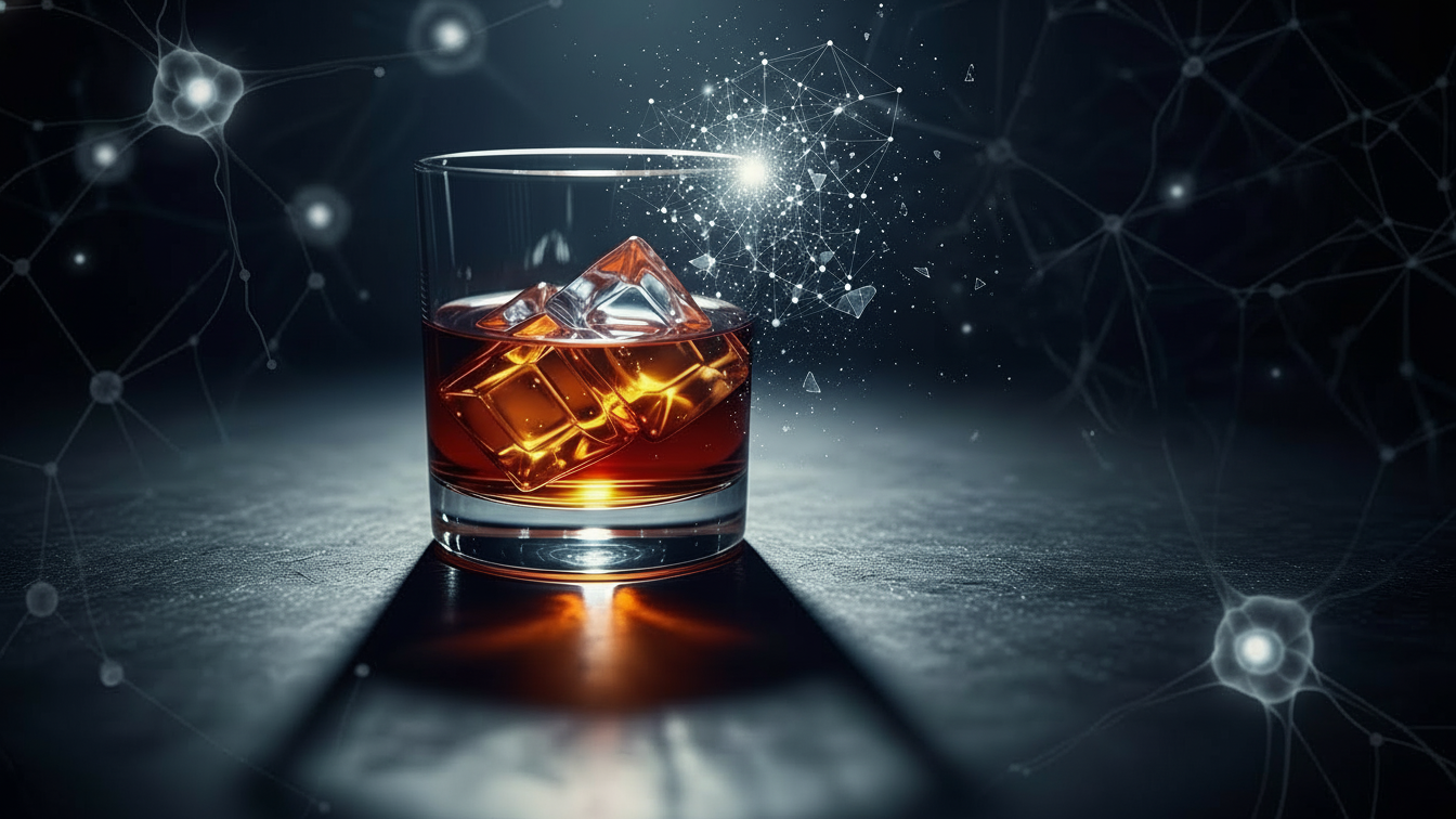 vaso con alcohol