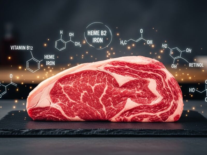 ribeye steak on a dark slate stone
