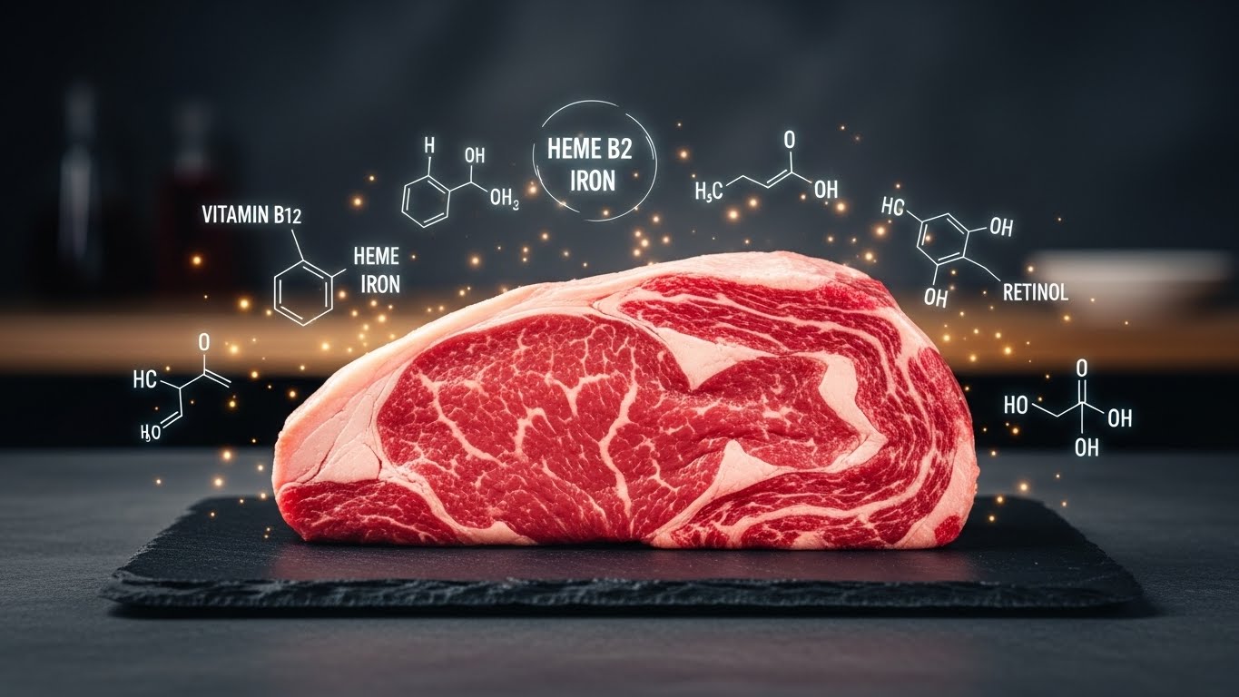 ribeye steak on a dark slate stone