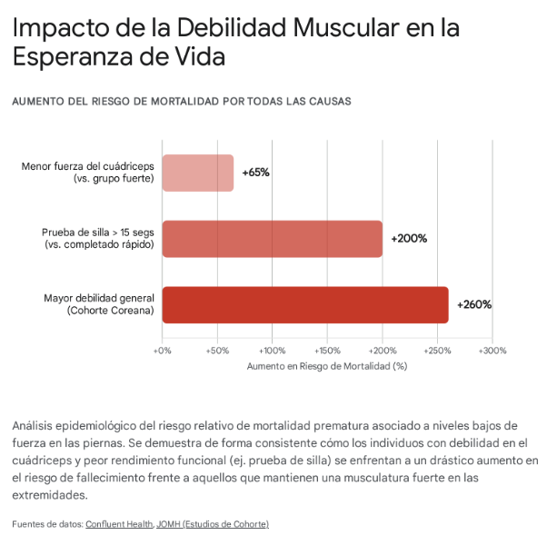 Impacto de la debilidad muscular en la esperanza de Vida